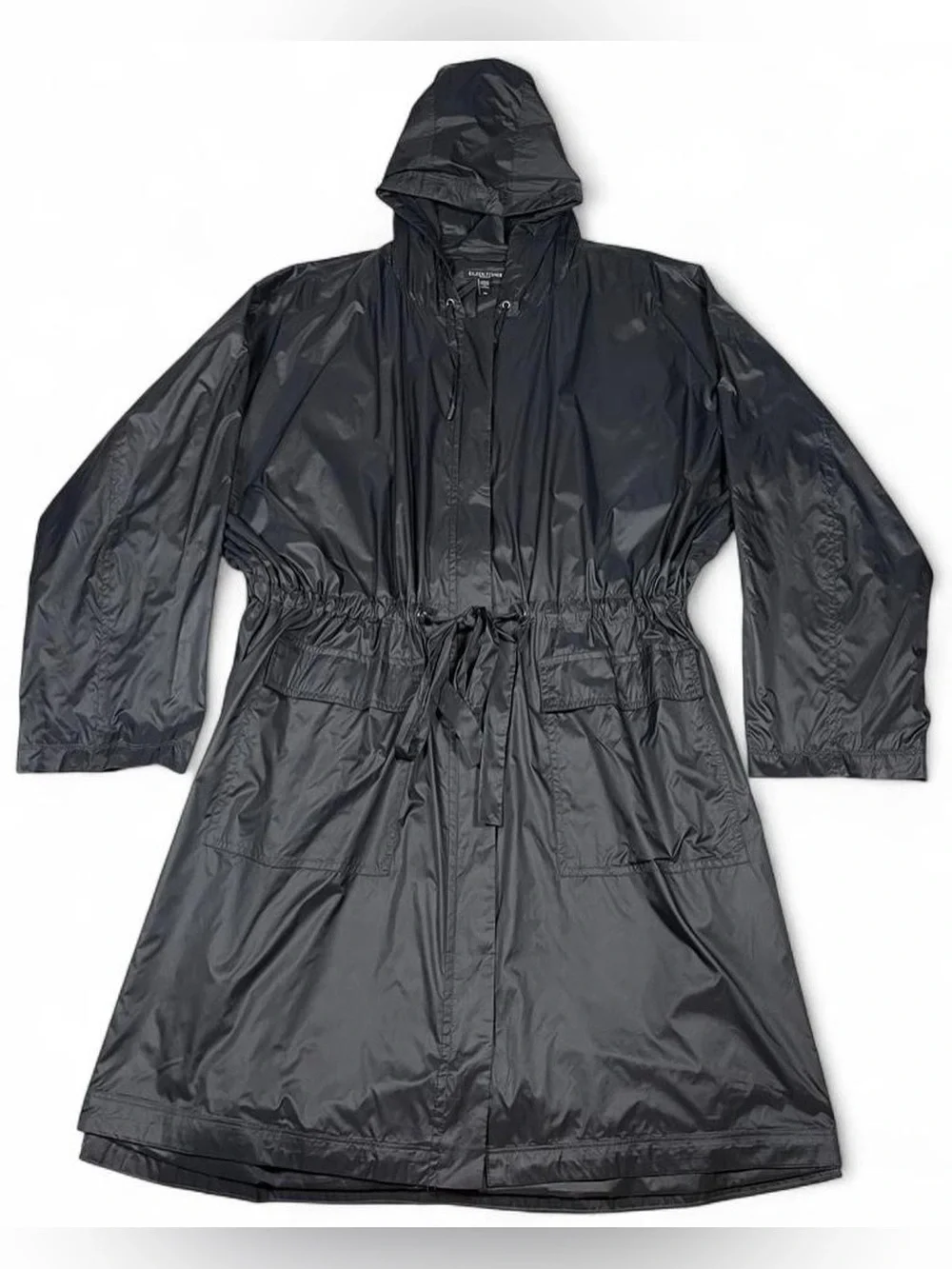 NWOT Eileen Fisher Eggshell Recycled Nylon Softshell Long Jacket Women’s Size 3X